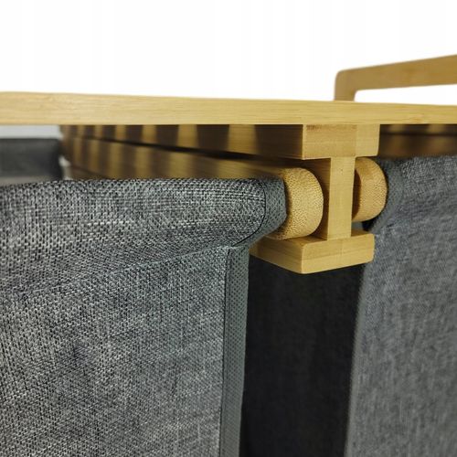 KOSZ na pranie BAMBUSOWY 2-komorowy EKO bielizna ŁAZIENKA worki na Arena.pl