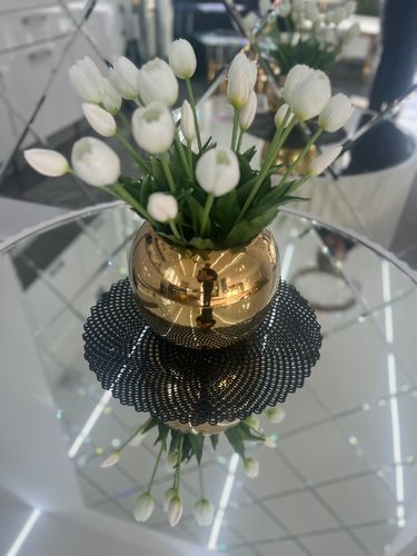 Złoty wazon ceramiczny Kula na Arena.pl