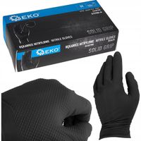 Rękawice nitrylowe SOLID GRIP czarne r. M 50 szt. GEKO G75200-M