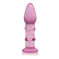korek analny szklany lovetoy romance różowy 14 cm