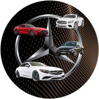 Opłatek na tort Mercedes Auto Samochód Logo Urodziny 18 30 40 50