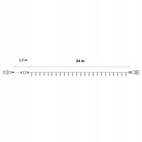 LAMPKI CHOINKOWE 300 LED 20m ZEWNĘTRZNE GRUBE STAŁE ŚWIATŁO MULTIKOLOR na Arena.pl