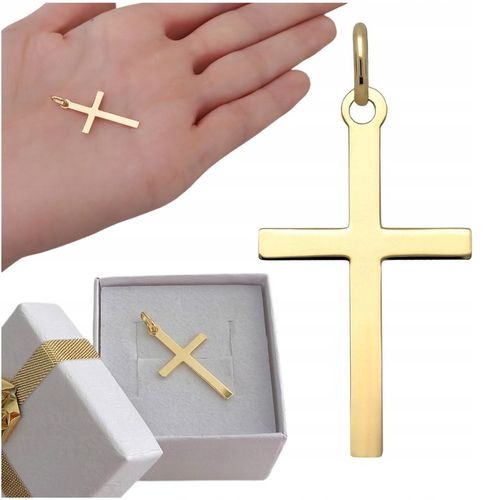 Krzyżyk złoty bez wizerunku gładki pr.585 na Arena.pl