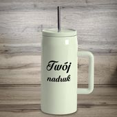 Jasnozielony kubek termiczny 1200 ml ze stali nierdzewnej z Twoim nadrukiem
