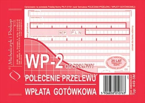 wp-2 odcin.polecenie przelewu wpł. got. a6 449-5 na Arena.pl