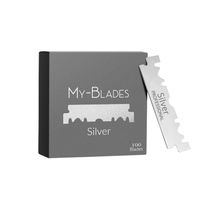 MY-BLADES Silver Single Edge Blades Żyletki połówki do brzytwy 100 sztuk