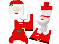 Zestaw świąteczny do łazienki wc pokrowiec mikołaj