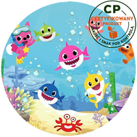 Opłatek na tort Baby Shark