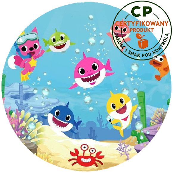 Opłatek na tort Baby Shark zdjęcie 1