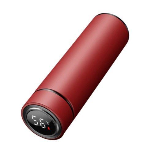 Kubek termiczny termos smart LED 500ml bordowy zdjęcie 1