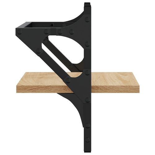 Półki ścienne z drążkami, 2 szt., dąb sonoma, 30x25x30 cm na Arena.pl