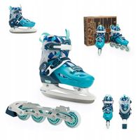 Łyżworolki dziecięce ATTABO Flashled regulowane 34-37 2w1 łyżwy i