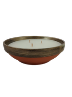 Znicz zalewany otwarty parafinowy z złotym otokiem 18 godz