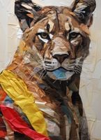 Plakat 40x55cm Papierowy Tygrys