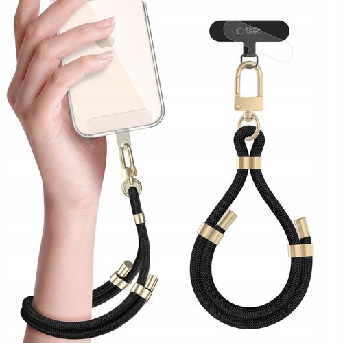 TECH-PROTECT C4S ROPE WRIST STRAP BLACK/GOLD na Arena.pl