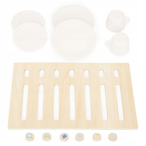 Zmywarka Dla Dzieci Drewniania z Akcesoriami Naczynia Talerze Bezpieczna na Arena.pl