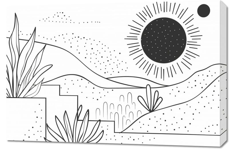 Obraz 90x60cm Linearny Pejzaż zdjęcie 1