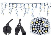 GIRLANDA SOPLE 120LED KURTYNA ZIMNA + FLASH FLESZ BŁYSK BARDZO GRUBY KABEL