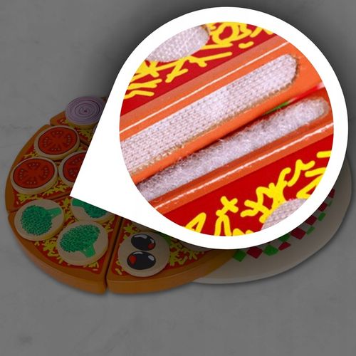 DREWNIANA PIZZA DO KROJENIA UKŁADANKA NA RZEP RZEPY AKCESORIA NÓŻ na Arena.pl