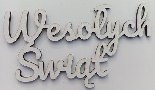 Napis „Wesołych Świąt” biały HDF na Arena.pl