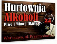 nadruk UV TABLICZKA reklamowa nierdzewna 40x30 szyld hurtownia alkocholi
