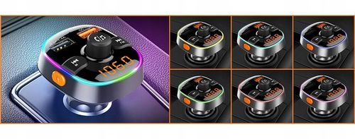 Transmiter FM Bluetooth głośnomówiący 2xUSB QC3.0 na Arena.pl