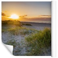 Fototapeta PLAŻA Piasek Zachód Słońca do Salonu 300x210