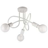 Sufitowa lampa supeł VEN W-LOOP/3 WH metalowa loft białe
