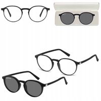 2w1 Okulary Korekcyjne Zerówki z NAKŁADKĄ PRZECIWSŁONECZNĄ z Polaryzacją