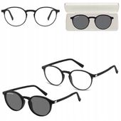 2w1 Okulary Korekcyjne Zerówki z NAKŁADKĄ PRZECIWSŁONECZNĄ z Polaryzacją