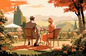 Plakat 86,4x56,8cm Retro Randka