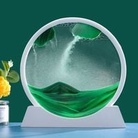 3D Ruchomy Piasek Obraz Okrągłe Szkło Głębokie – 5 inch