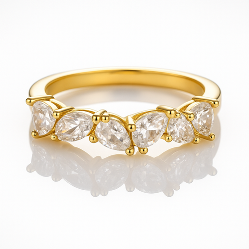 pierścionek stal chirurgiczna platerowana złotem regulowany, z cyrkoniami na Arena.pl