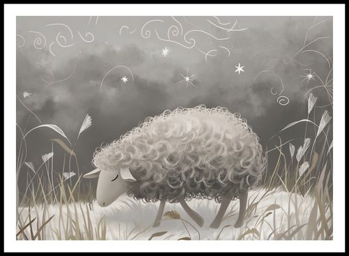 Plakat 84x59,5cm Bujna Owca na Arena.pl