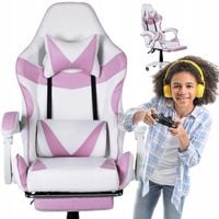 FOTEL GAMINGOWY BIUROWY OBROTOWY KRZESŁO GRACZA EKOSKÓRA 15 KOLORÓW