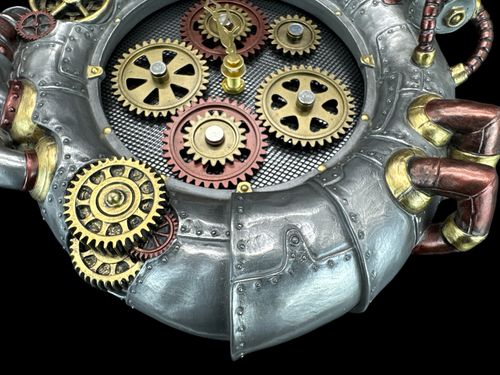 STEMAPUNK WISZĄCY ZEGAR SREBRNY VERONESE  (WU77199V8) na Arena.pl