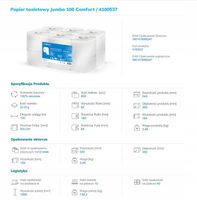 Papier toaletowy do dozownika JUMBO VELVET 12 rolek 100% biały celuloza