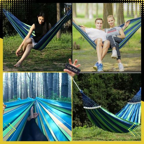 HAMAK OGRODOWY DWUOSOBOWY XXL 260x150 2 Osobowy Turystyczny Z DRĄŻKIEM DUŻY na Arena.pl