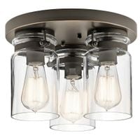 Przysufitowa lampa pokojowa Brinley KL-BRINLEY-F-OZ Kichler przezroczysta brązowa