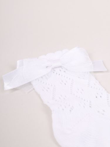 Skarpety dziewczęce bawełniane ażurowe z kokardą 2PAK 27-30 YOCLUB na Arena.pl