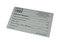Tabliczka znamionowa na zamówienie grawer srebrna 120 x 75 mm