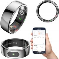 IMIKI Smart ring Inteligentny Pierścień Rozmiar 9 Srebrny Tętno Kroki Sen
