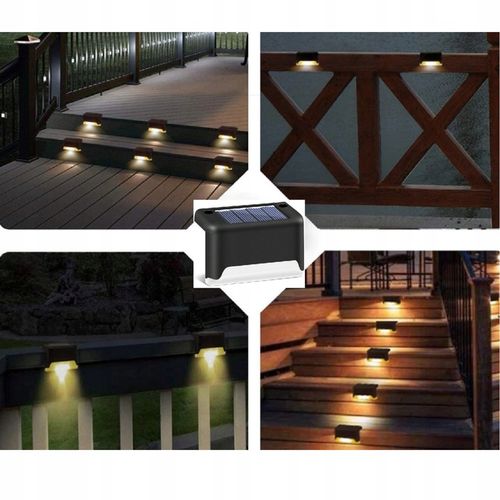 6x Lampki SOLARNE Ogrodowe LED na Schody TARAS Płot Oświetlenie Balkon na Arena.pl