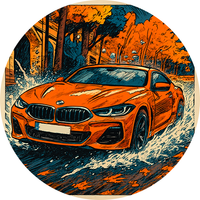 Opłatek na tort BMW Auto Samochód Sportowy Coupe