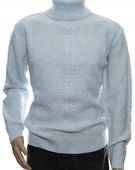 Ciepły klasyczny sweter męski golf z wełny wełniany miły niegryzący L