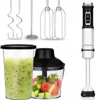 Mocny Blender Ręczny Wielofunkcyjny 5W1 Tytanowe Ostrze Zeegma Handy Chef