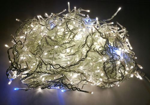 SOPLE FLASH 500 LED ZEWNĘTRZNE BIAŁE ZIMNE CHOINKOWE lampki z Flashem na Arena.pl