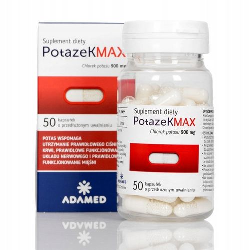 Potazek chlorek potasu 900mg potas 50 kaps na Arena.pl