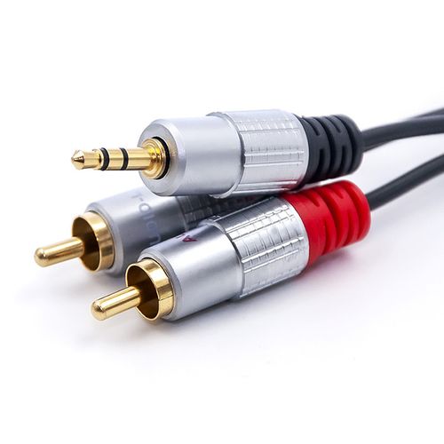Qoltec Kabel  2x RCA / Mini Jack 3.5mm | 3m | Czarny na Arena.pl
