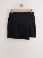 NEXT Spodnica Corduroy Mini Wrap czarny R40